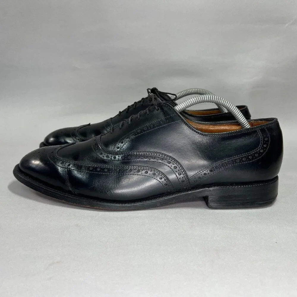 Allen Edmonds Chester Oxfords Men's Size 10 Black Leather Wingtip Dress‎ Shoes